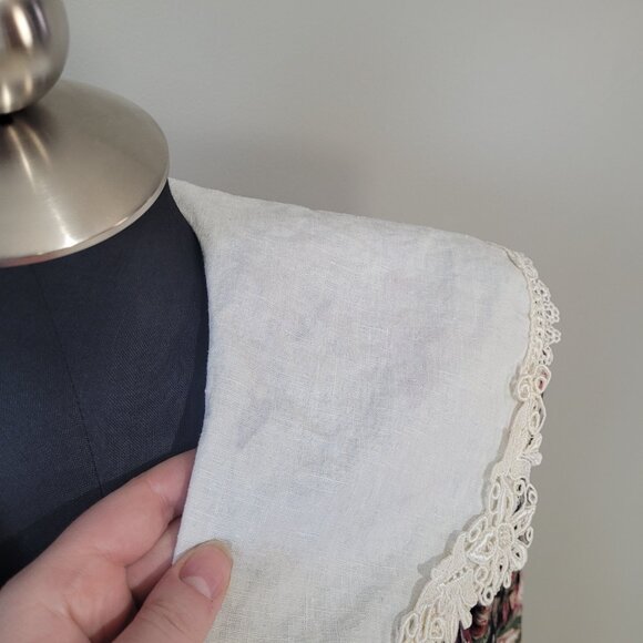 1980s Floral Sailor Collar Shirt Dress - Picture 5 of 16